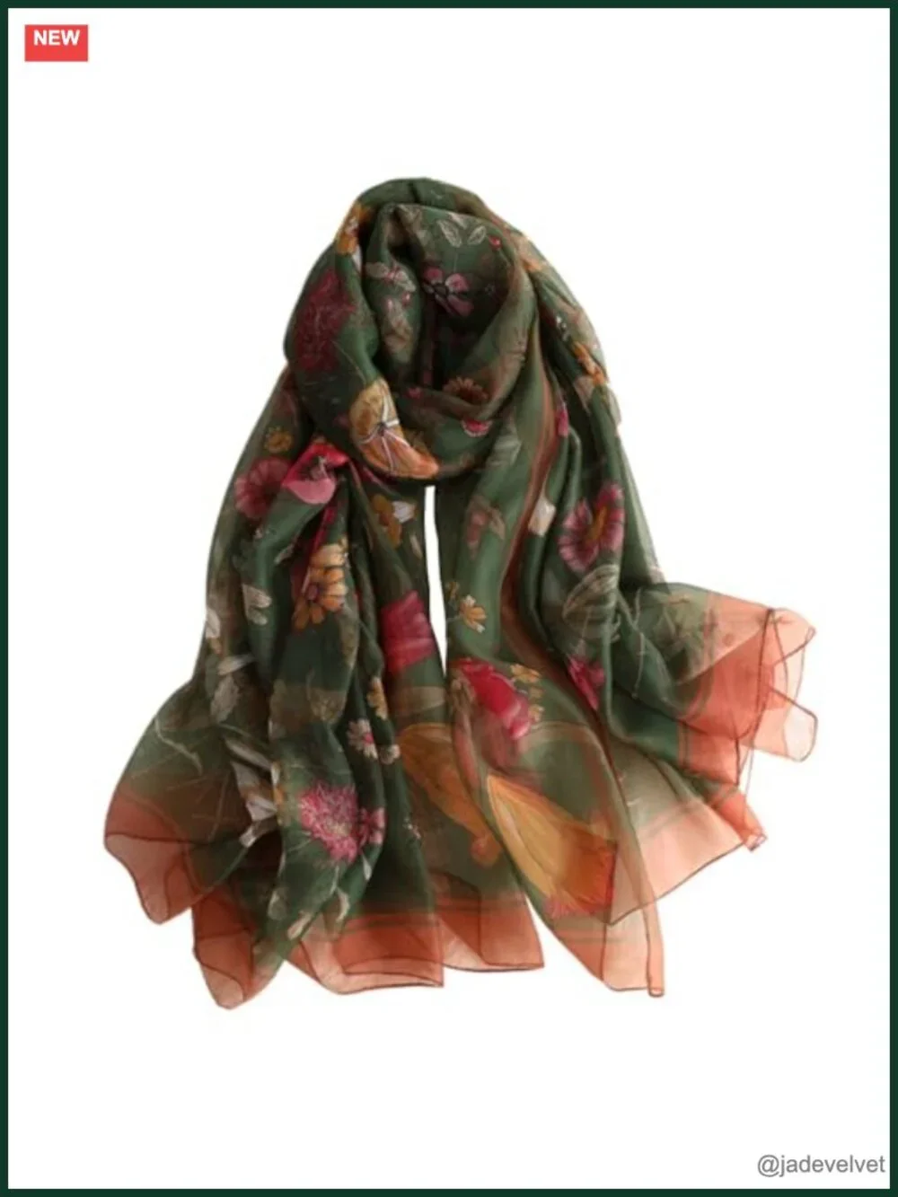 Large Lightweight Silk and Polyester Fashion Scarf & Shawl All Season